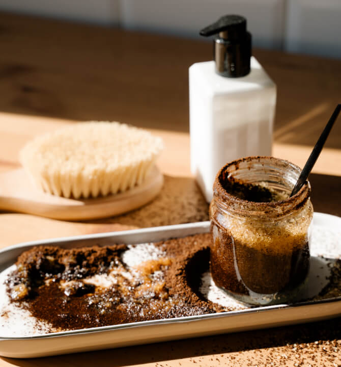 Kaffeesatz als<br><strong>Bodyscrub</strong>