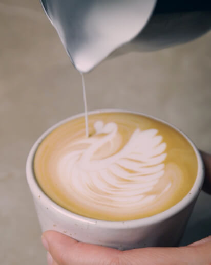 Latte Art Schwan